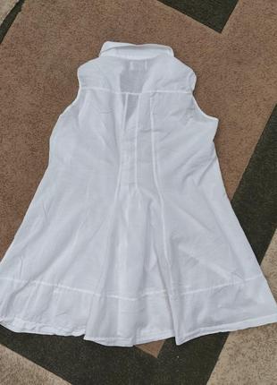 Белая блузка блуза рубашка рубашка можно для беременных белая2 фото