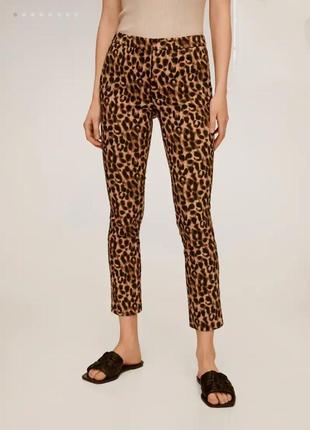 Леопардовые брюки mango