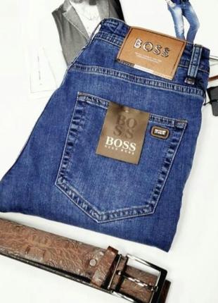 Мужские классические джинсы с поясом