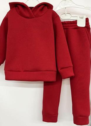 Костюм теплий дитячий на флісі для дівчинки