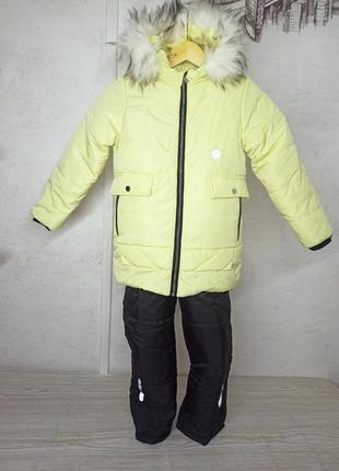 Классирующий теплый комбинезон на девочку курточка брюки2 фото
