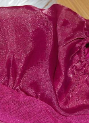 Обольстительное корсетное платье –сетка со сборкой стяжкой и объемными рукавами из органзы missguided6 фото