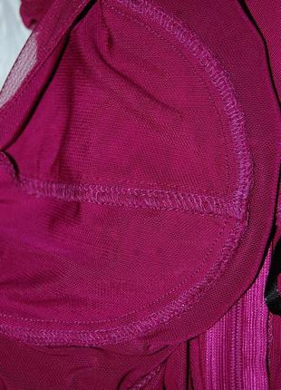 Обольстительное корсетное платье –сетка со сборкой стяжкой и объемными рукавами из органзы missguided8 фото