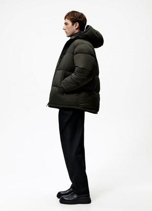 Zara стьобана куртка з капюшоном, пуховик, парка6 фото
