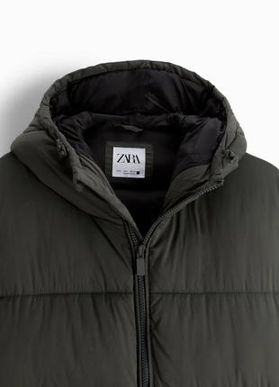Zara стьобана куртка з капюшоном, пуховик, парка9 фото