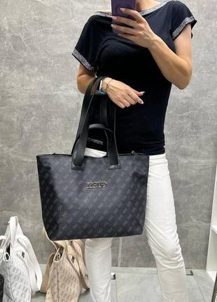 Коричневая универсальная повседневная женская сумочка шоппер10 фото