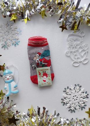 Детские махровые зимние новогодние носки монтебелло на 6 мес. на 10 см ножку.туреченка