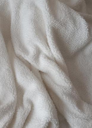 Білий плед двосторонній дитячий тепла біла ковдра6 фото