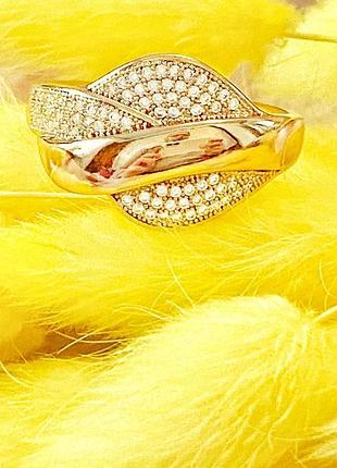 Позолоченное кольцо р.21, колечко, позолота