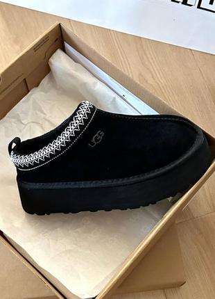 Ugg tasman slippers platform black4 фото