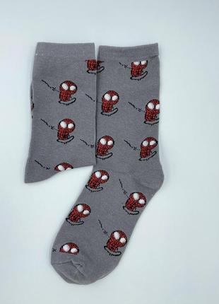 Топ! мужские носки с супергероем 🦸‍♂️марвел (marvel) 👨- людина  паук (spider-man)3 фото