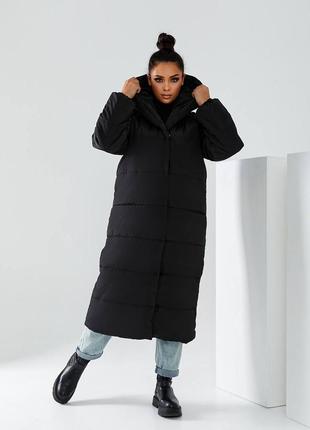 42-60р кольори зимове пальто плащівка батал великі розміри зимова довга куртка1 фото