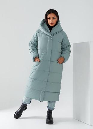 42-60р кольори зимове пальто плащівка батал великі розміри зимова довга куртка3 фото