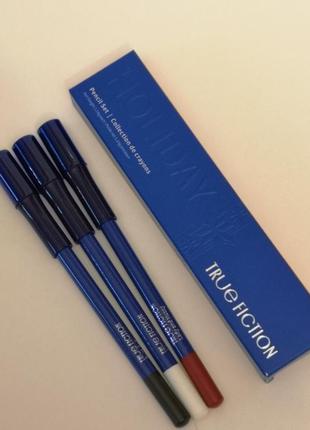 True fiction pencil liner set holiday trio набор карандашей для макияжа1 фото