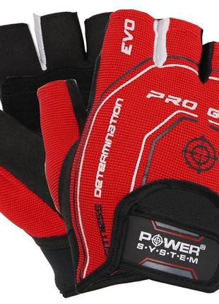 Перчатки для фитнеса тренировочные спортивные для тренажерного зала power system ps-2250e evo red s va-33