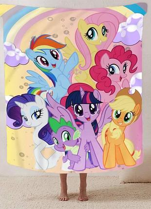 Плед my littlе pony мой маленький пони качественное покрывало с 3d рисунком размер 160х200