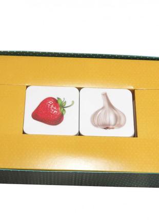 Детская настольная игра "овощи и фрукты (мемо)" 0659, 35 парных картинок топ