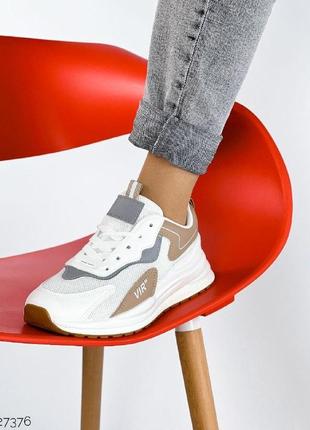 Sale! стильні жіночі кросівки з кольоровими вставками білі3 фото