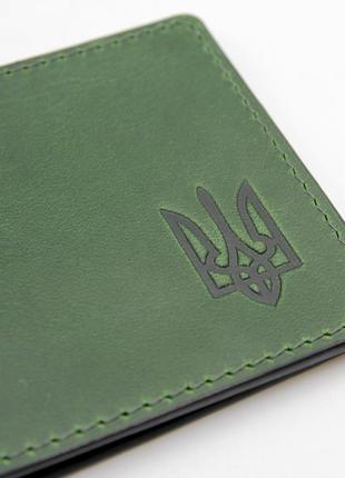Обложка на убд кожа герб, зеленая обложка для документов, удостоверение участника боевых действий топ5 фото