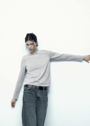 Zara лонгслив, футболка с длинными рукавами, свитшот, реглан, свитер, кофта, свитер4 фото