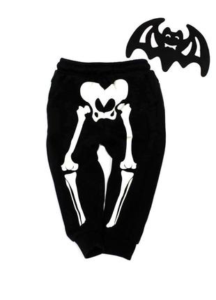 Брюки, спортивки скелет на halloween f&amp;f 1-2 года