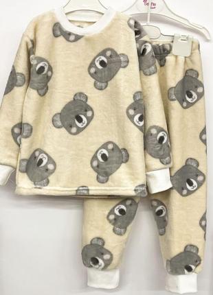 Дитяча махрова піжама для дівчинки, для хлопчика3 фото