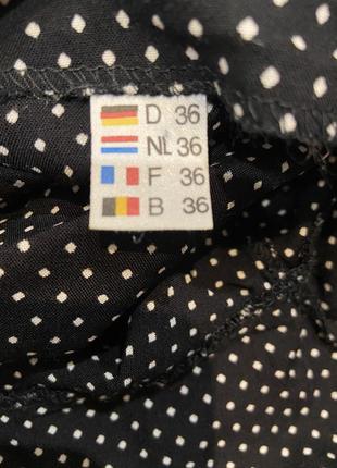 Стильна блуза в горошок з мереживним комірцем італія3 фото