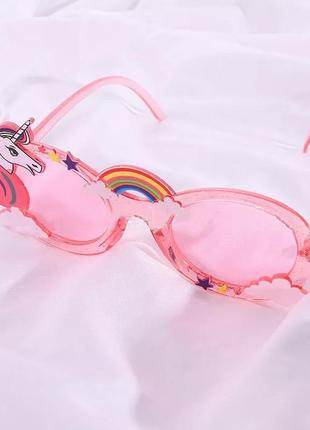 Очки единорог для девочки универсальный розовый