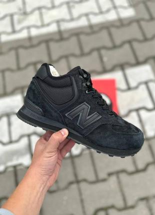 Зимние кроссовки на меху new balance 9060 black winter fur