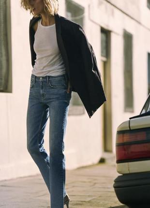 Zara прямые джинсы, штаны слим, брюки1 фото