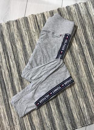 Хлопковые лосины Tommy hilfiger с лампасами