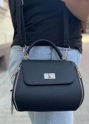 Классическая сумка женская черная flora &amp; co2 фото