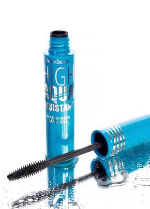 Водостойкая тушь для ресниц belordesign high aqua resistant waterproof mascara, черная, 12.5 мл