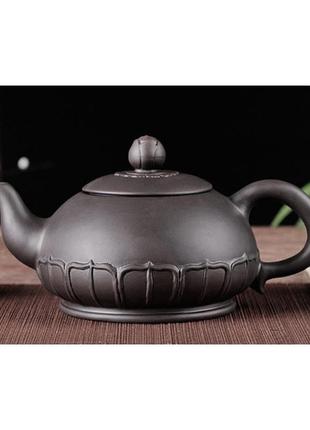 Чайник "дзен" черный 800мл чайник заварник, чайник глиняный, чайник с исинской глины