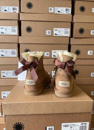 Угги ugg mini bailey bow ii chestnut5 фото