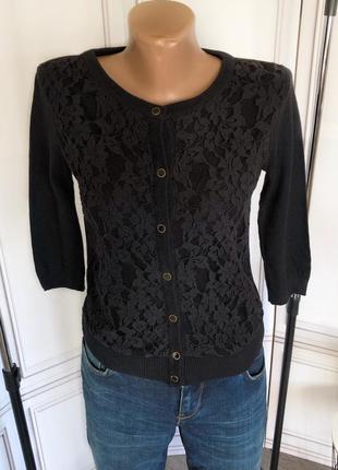 Кардиган с гипюром,forever 21,р.s 2