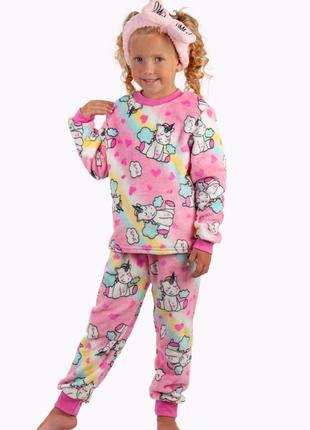 Махровая пижама для девушек, махровая пищалка плюшевая, теплая пижама махровая