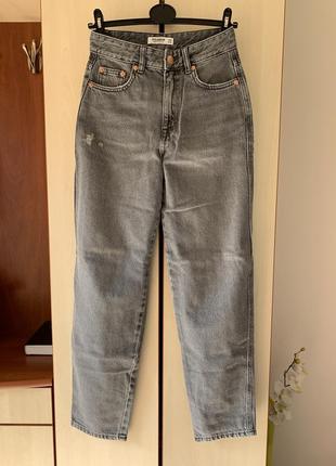 Серые джинсы pull &amp; bear 34 размер xs