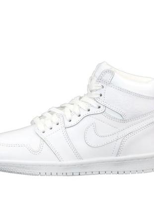 Зимние мужские кроссовки nike air jordan 1 winter white (мех) 41-42-43-443 фото