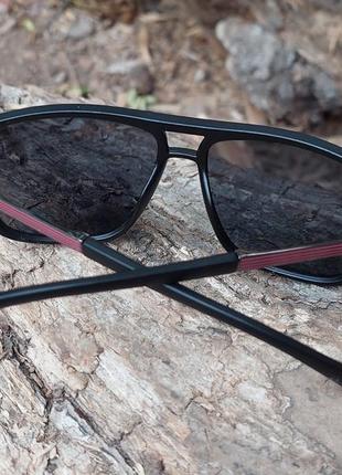 Чоловічі чорні матові солнцезахисні окуляри-пілоти gf 5085 від guess!