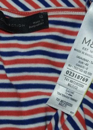 Блуза принтована бренду
 marks &amp; spencer / 95% бавовна/ еластична/5 фото
