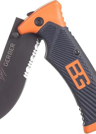 Складной нож тактический gerber нож охотничий туристический серо-оранжевый с cеррейтором4 фото