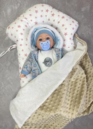 Детская ортопедическая подушка, детский кокон для новорожденных5 фото
