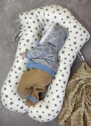 Детская ортопедическая подушка, детский кокон для новорожденных3 фото