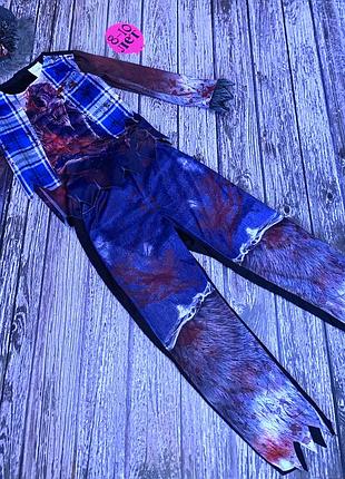 Новорічний костюм (хелловін) оборотний для хлопчика 8-10 років, 128-140 см