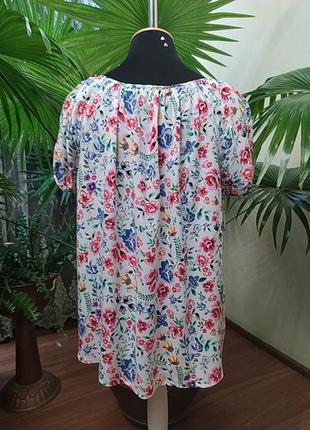 Легушка цветочная летняя блуза, батал, 24 размер5 фото