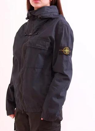 Куртка жіноча stone island brushed cotton double zip over-shirt 7715114wn.v0120