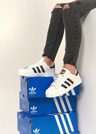 😍Детские кроссовки девочке Running adidas superstar black😍2 фото