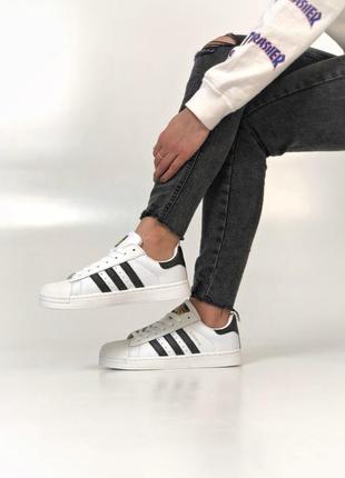 😍Детские кроссовки девочке Running adidas superstar black😍4 фото