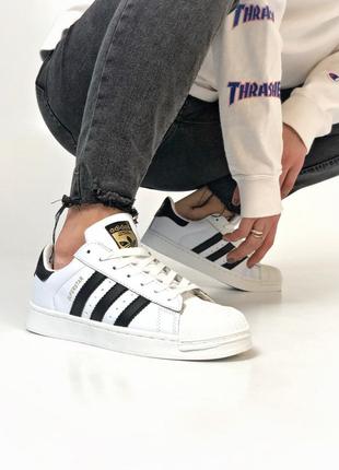 😍Детские кроссовки девочке Running adidas superstar black😍5 фото